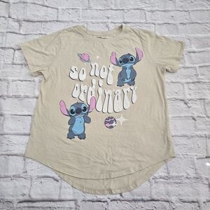 Disney Tan Short Sleeve Stitch Tee Size XL (15-17)